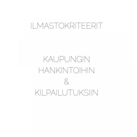 Ilmastokriteerit Turkuun